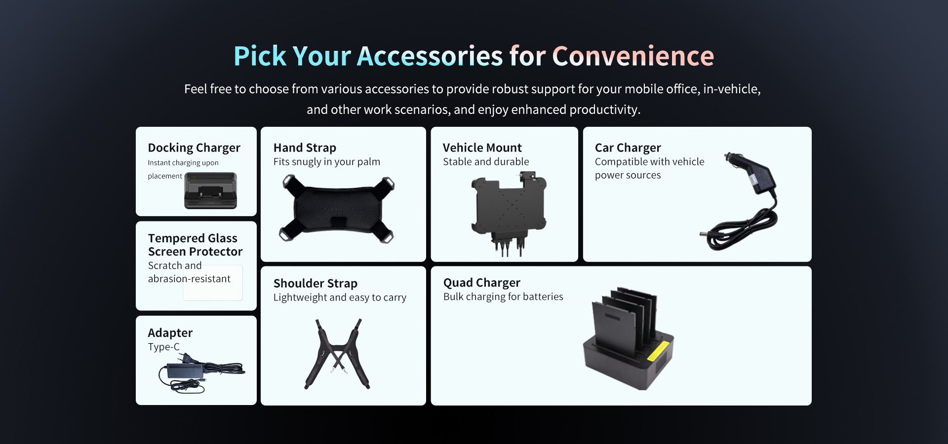 rugged industrial tablet accessories