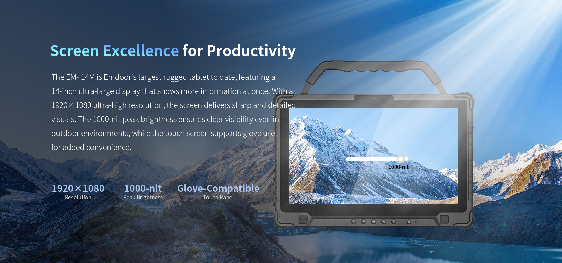 14 inch ultra large rugged ai pc